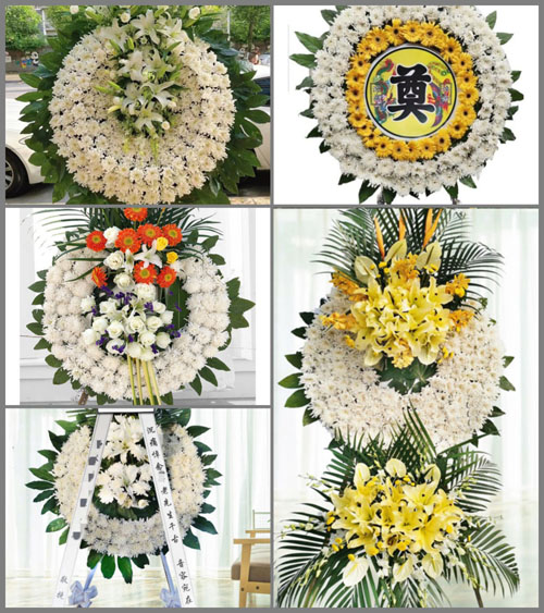 山东青岛即墨市蓝村镇小官庄村花圈速递